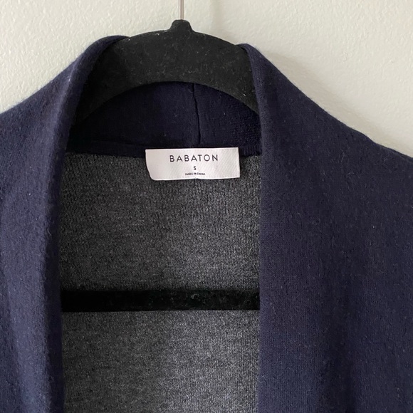EUC Aritzia Lance long navy wool blend cardigan - Picture 5 of 13